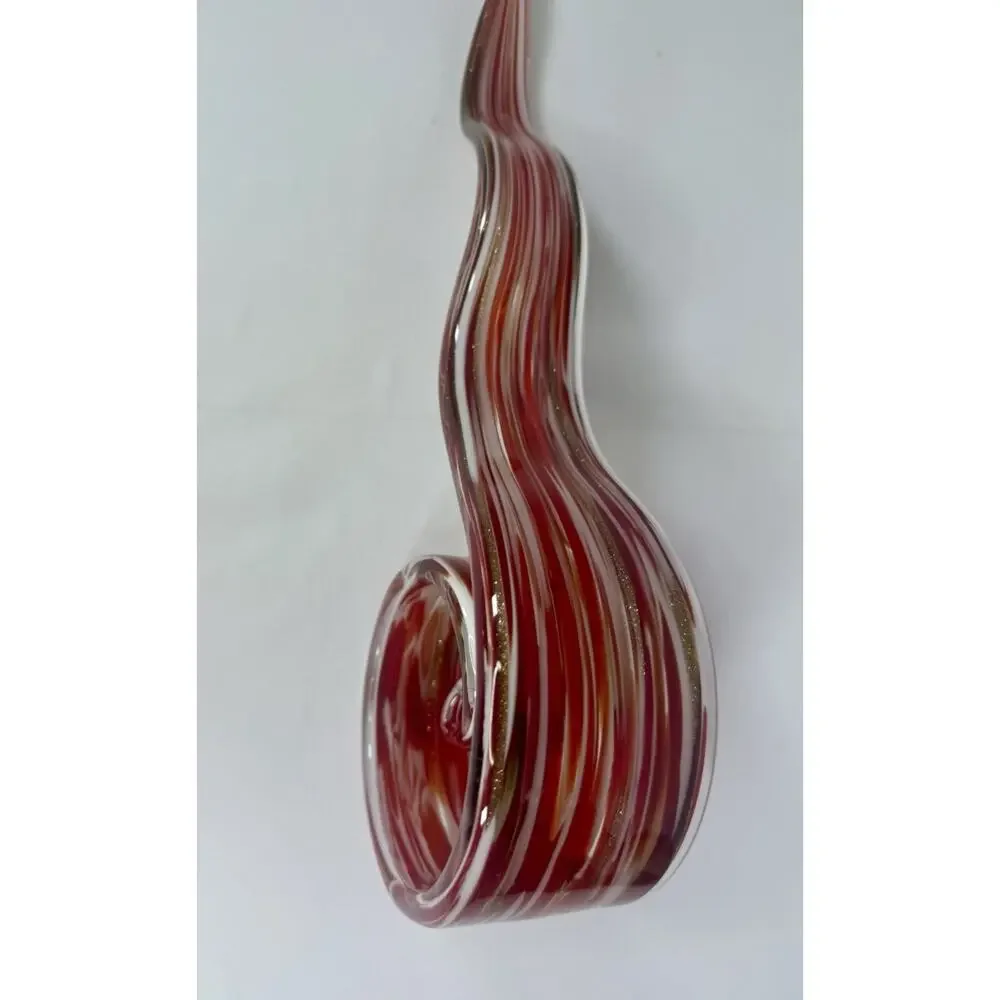 Modern Hand Blown Art Glass Flame Sculpture 12